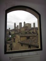 Pala San Gimignanon vanhaa kaupunkia